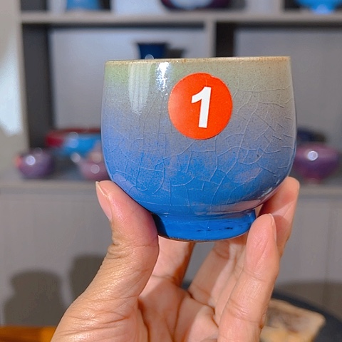 杯痴**讳原矿釉手工制作钧瓷