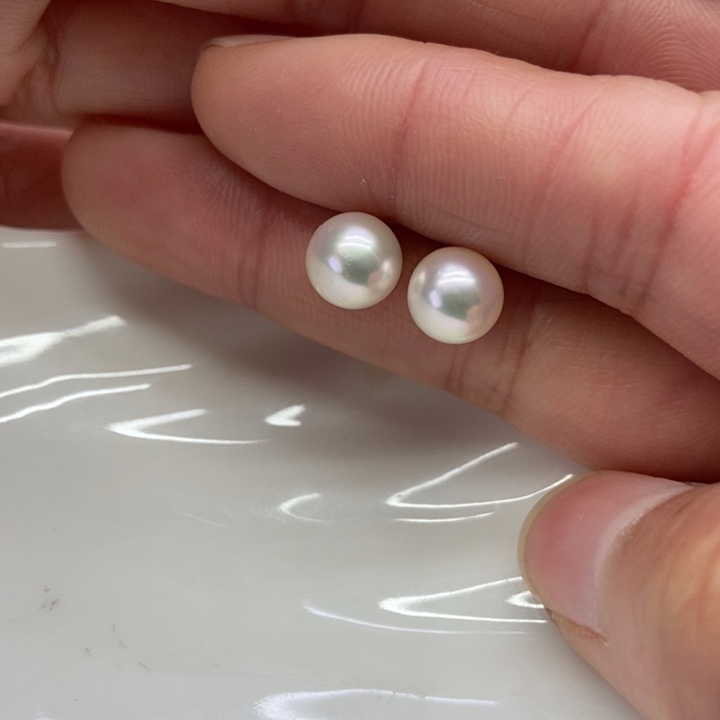 海水珍珠耳饰18K金镶嵌
