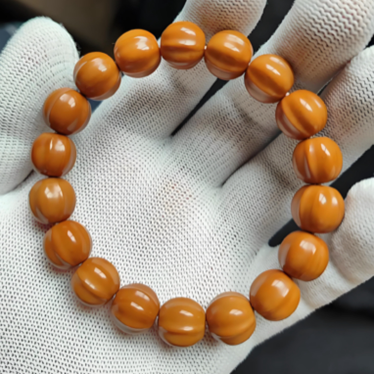 [雅雅]微微瑕疵鲨鱼背大小都有猴头核桃龙岩料雕刻手串