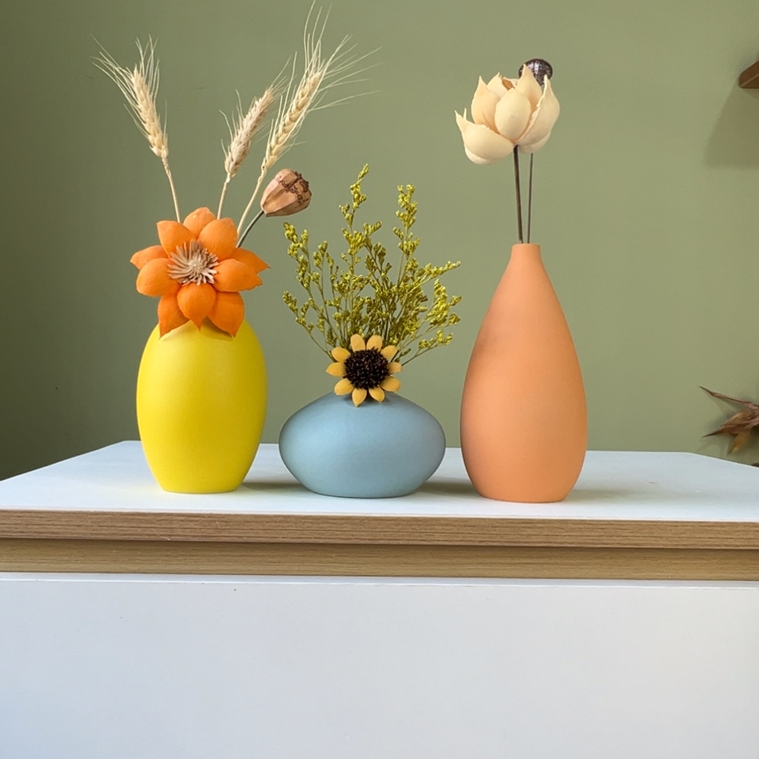 陶瓷花瓶陶瓷花瓶带花高度20-30厘米左右