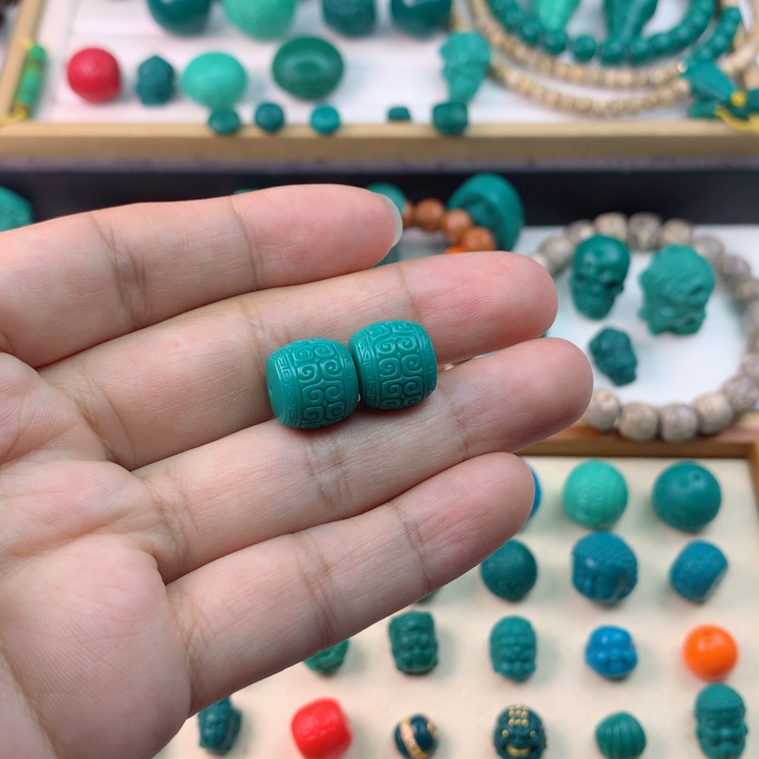 琉璃颈饰精工雕刻回文老型12