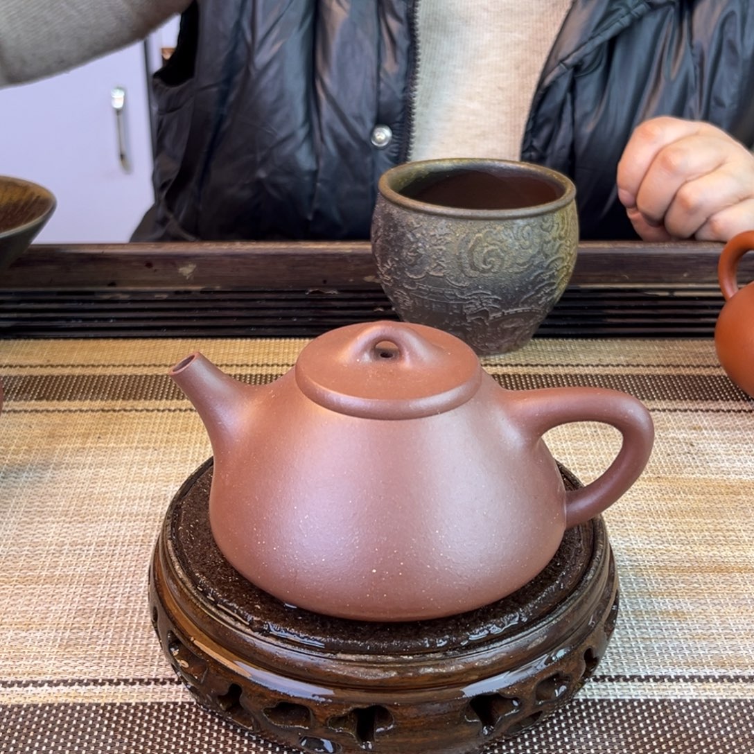 紫砂茶壶底槽清柴烧240cc