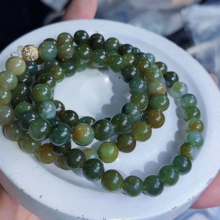 未镶嵌手串翡翠天然缅甸A货翡翠手串6.5