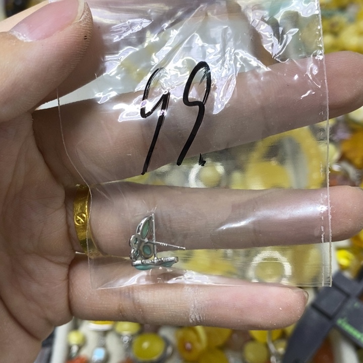 蜜蜡银S925镶嵌裸石多样性发货