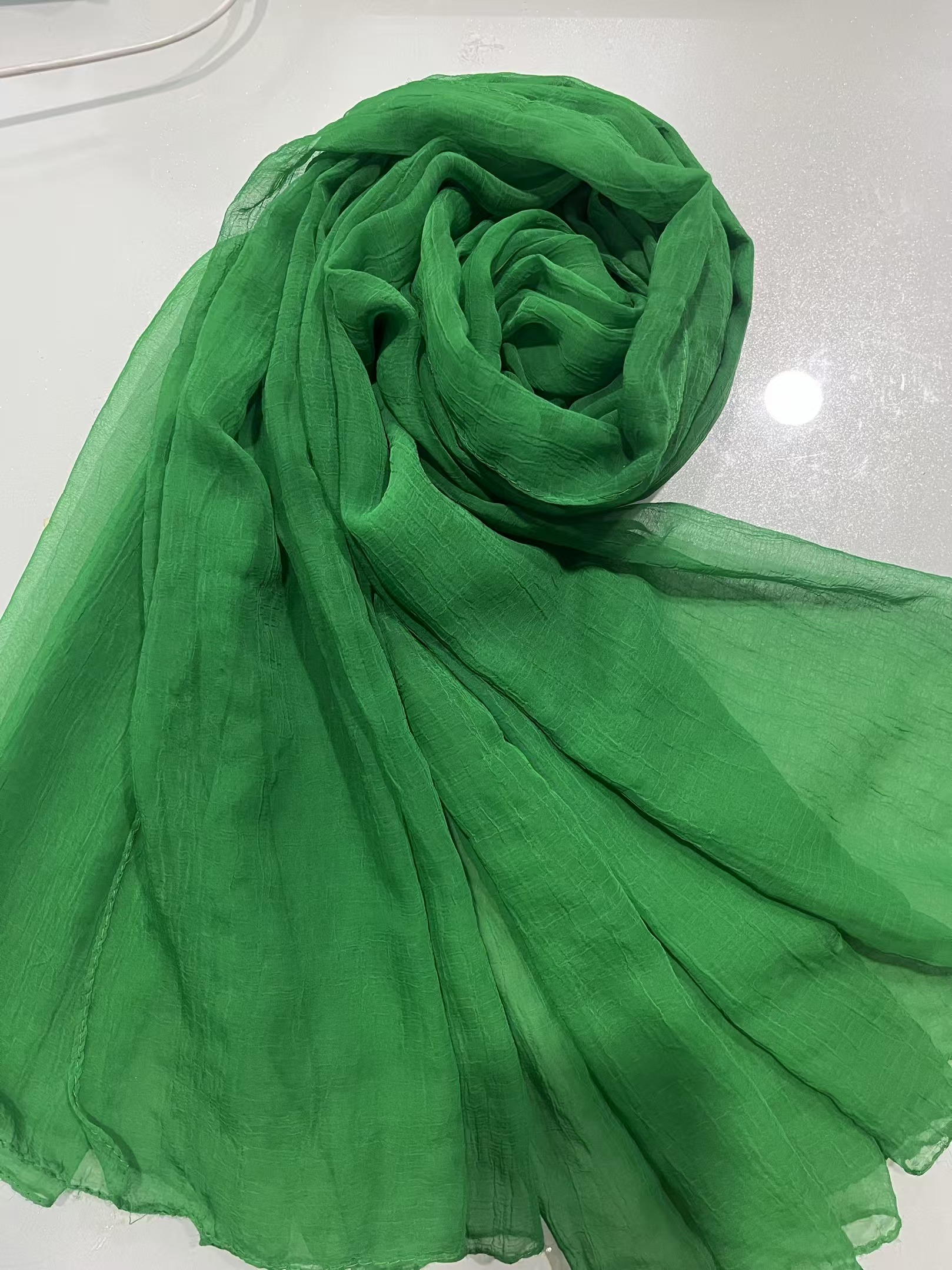 【180*140左右】围巾女百搭长款纯色丝巾纱巾旅游拍照超大