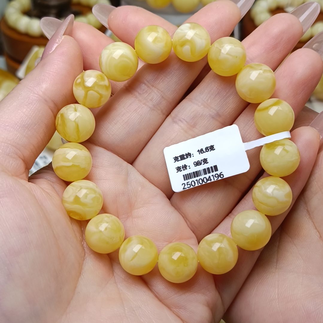 蜜蜡手串未镶嵌秋*?12+手串