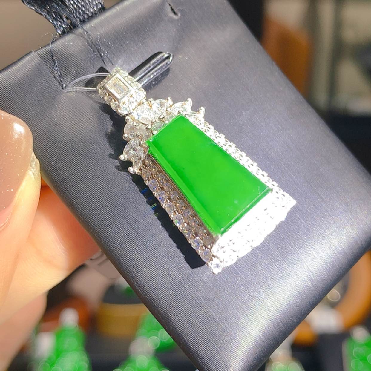 【闪购商品】翡翠银S925镶嵌颈饰2柒姐