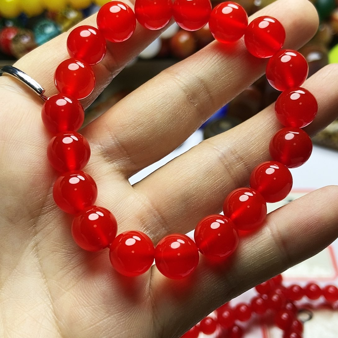 彤***宝玛瑙/玉髓未镶嵌手链