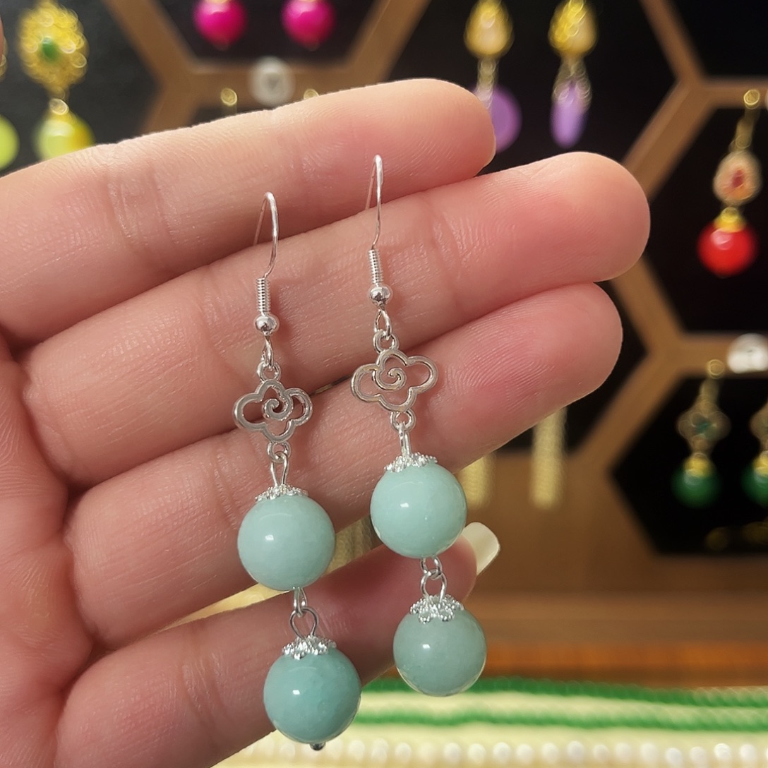 锆石纯铜合金耳饰