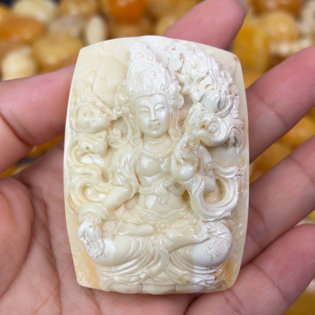 蜜蜡未镶嵌吊坠(不含链)观音