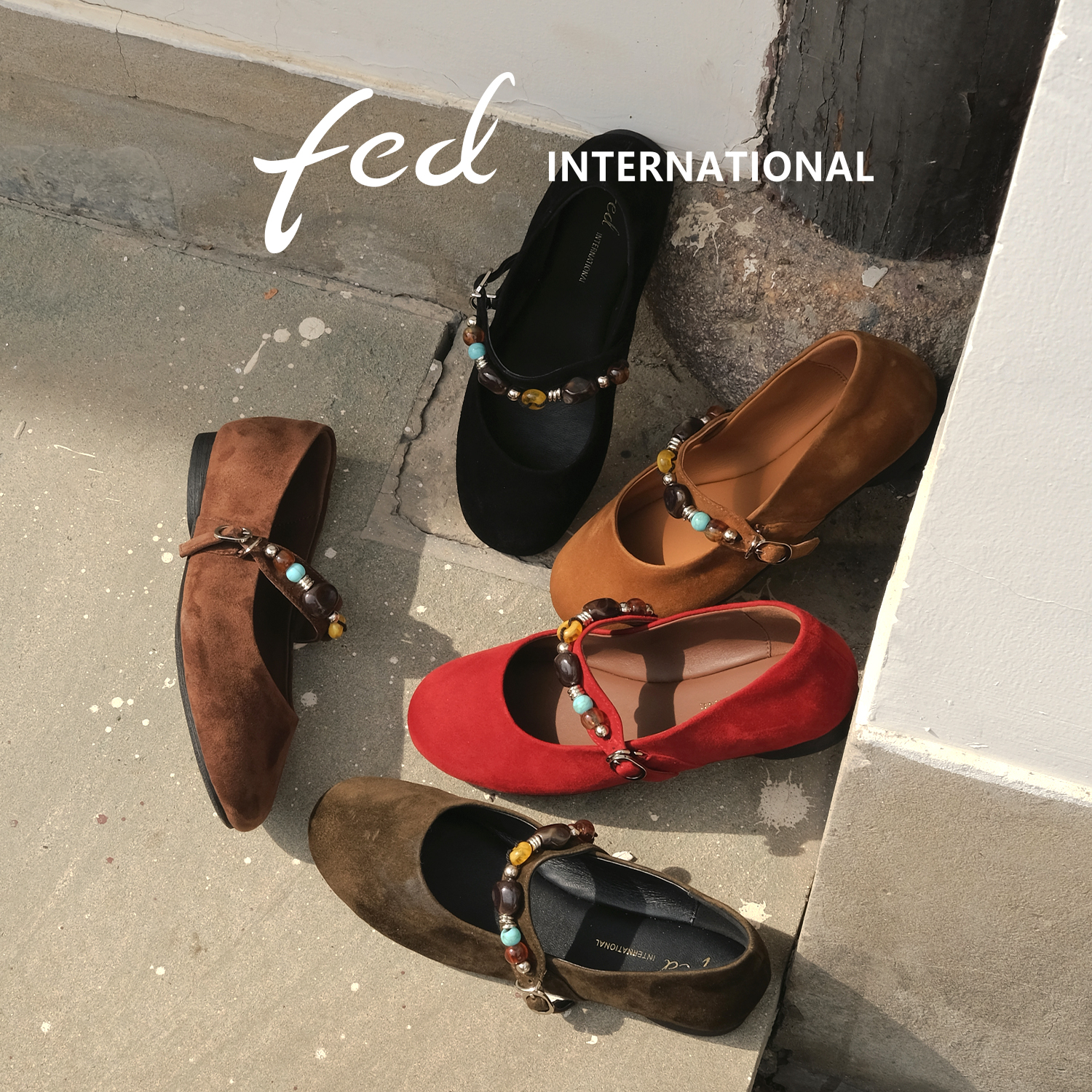 【巴洛克】FED女鞋25秋季新款时尚百搭玛丽珍鞋五彩圆头单鞋DAH0245