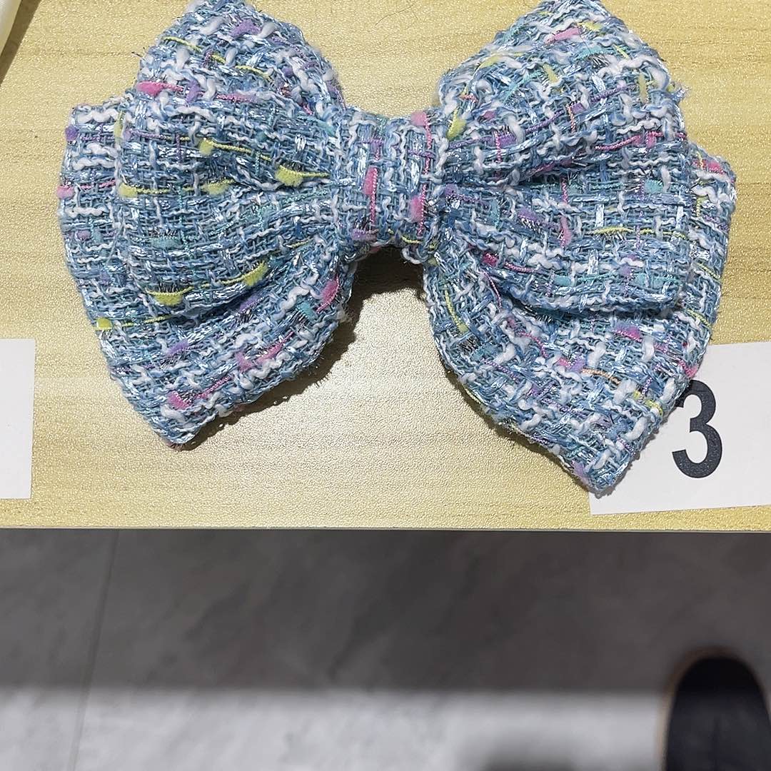 皮质铁合金蝴蝶结发夹