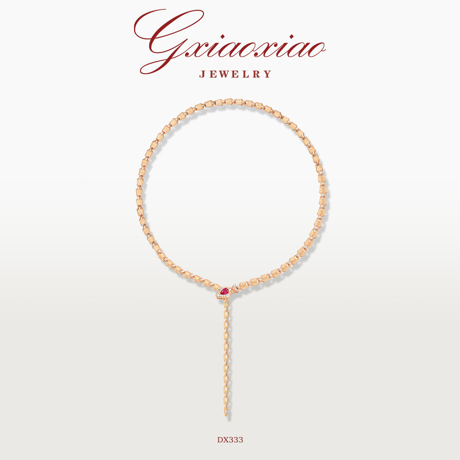 G XIAOXIAO 镀K金【灵蛇缠绕】法式气质高级感蛇形项链 DX333