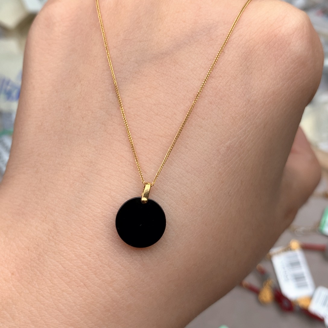 18K金镶嵌挂件翡翠