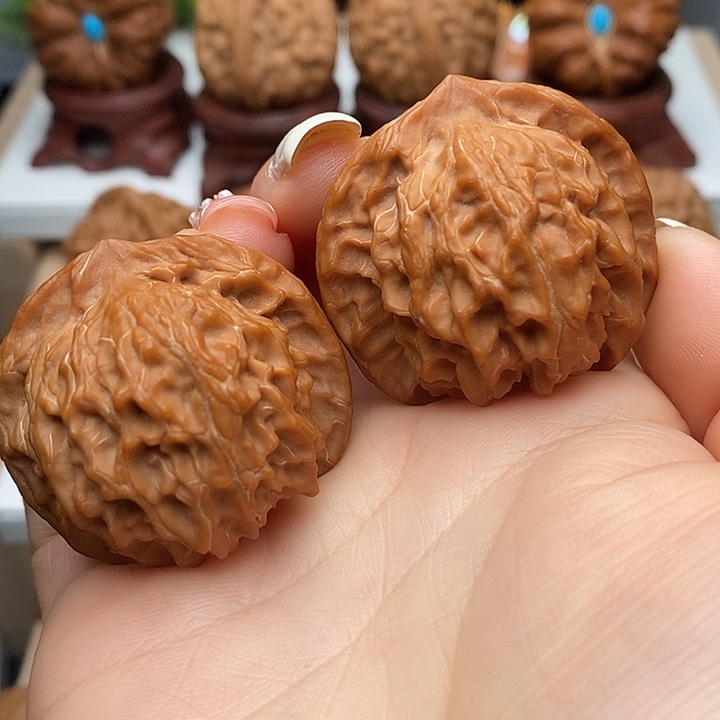 文玩核桃把件公子帽38全品