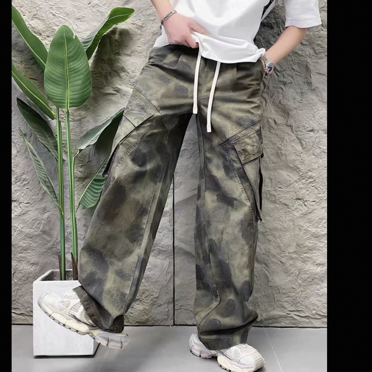 JQZ夏季/宽松迷彩伞兵小直筒休闲裤（5606）