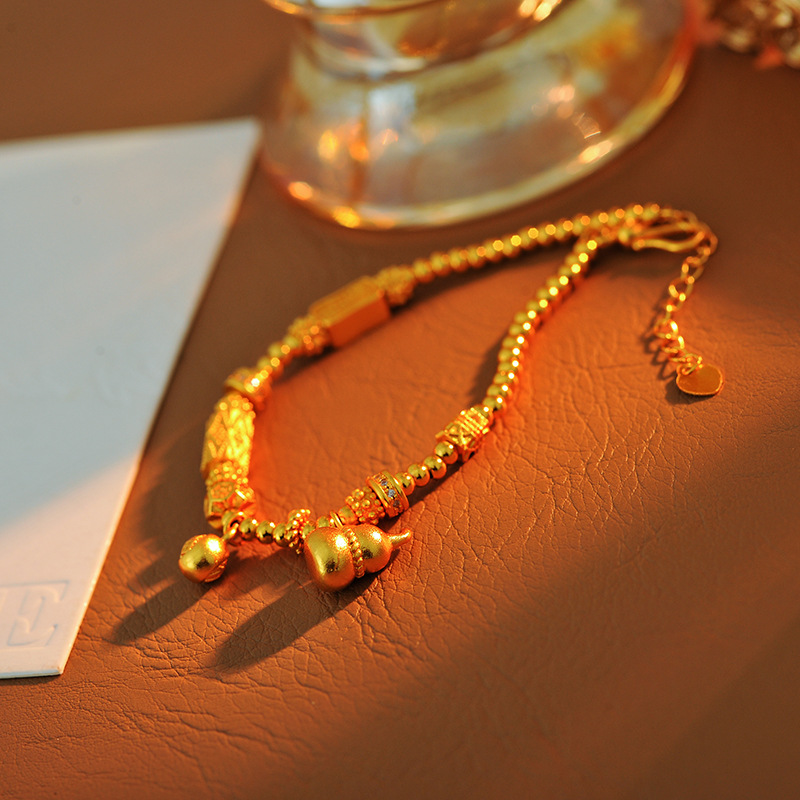 铜合金吊坠 古法葫芦手链轻奢小众精致转运珠蛇年本命年手饰女