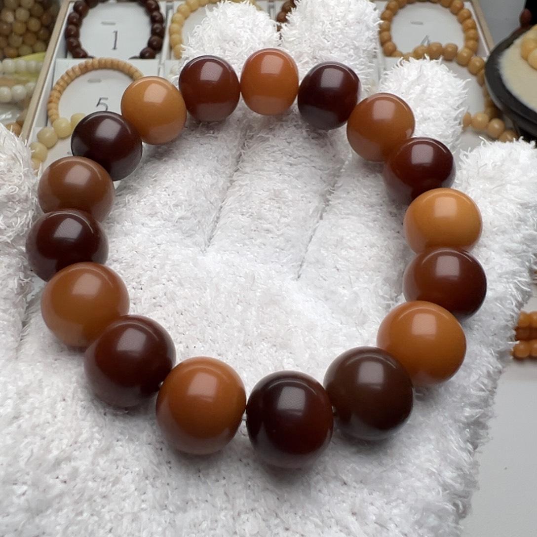 菩提根/象牙果手串卡13*15手工干磨天然落地果S5