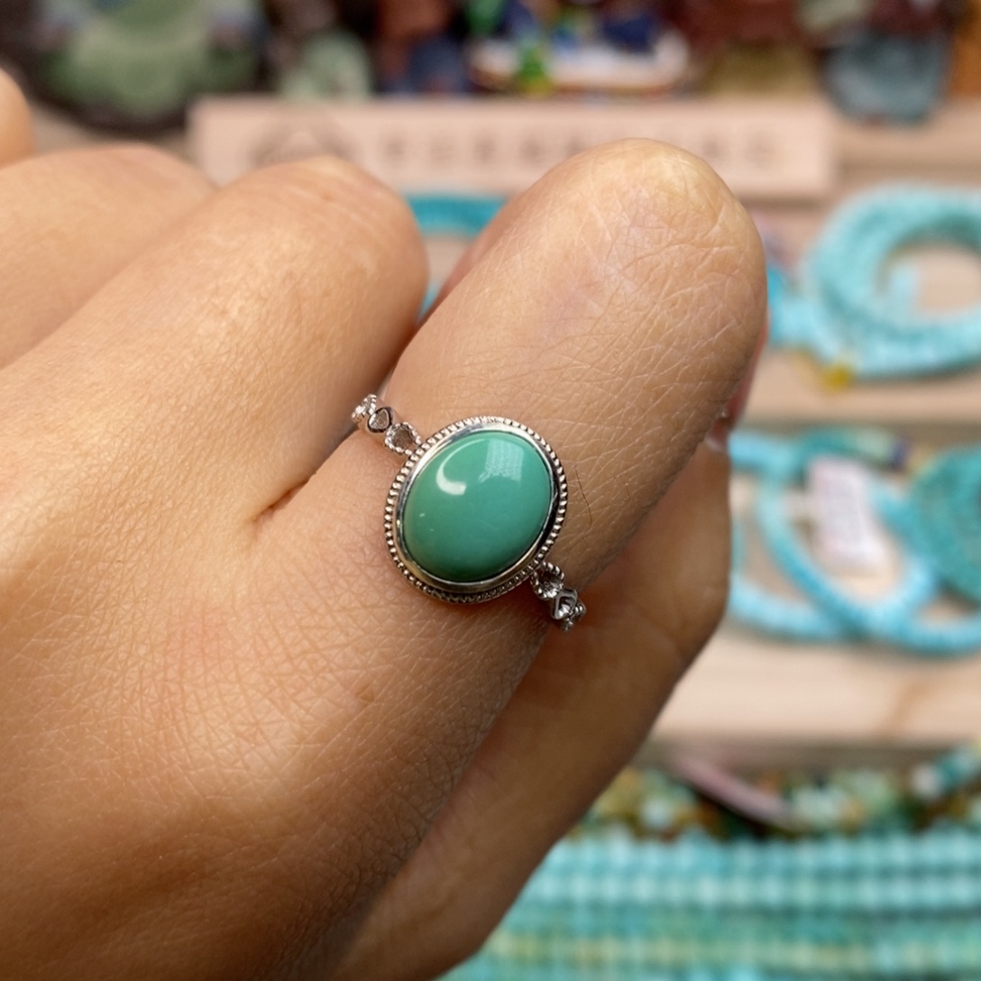 绿松石珠宝奇石银S925镶嵌