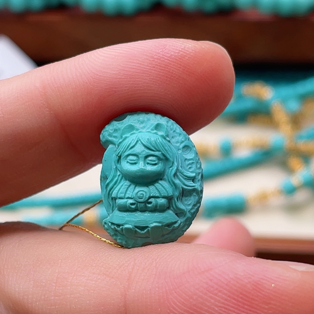 未镶嵌绿松石珠宝半成品