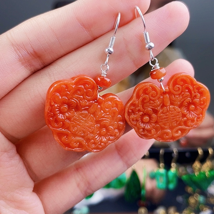 翡翠耳饰未镶嵌饰品