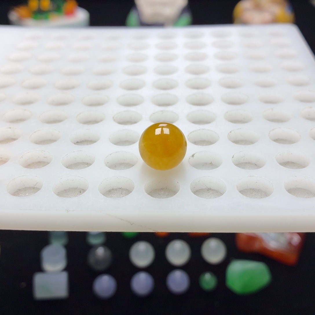 海***里翡翠未镶嵌手链翡翠圆珠