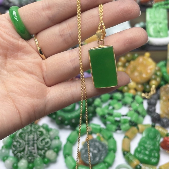 翡翠未镶嵌颈饰项链60