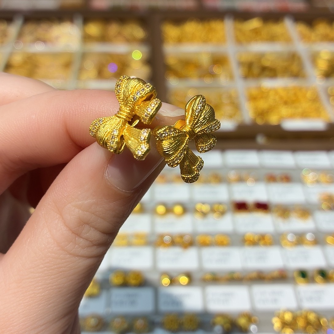 铜合金45-1强保色发 2个壹笔1耳钉