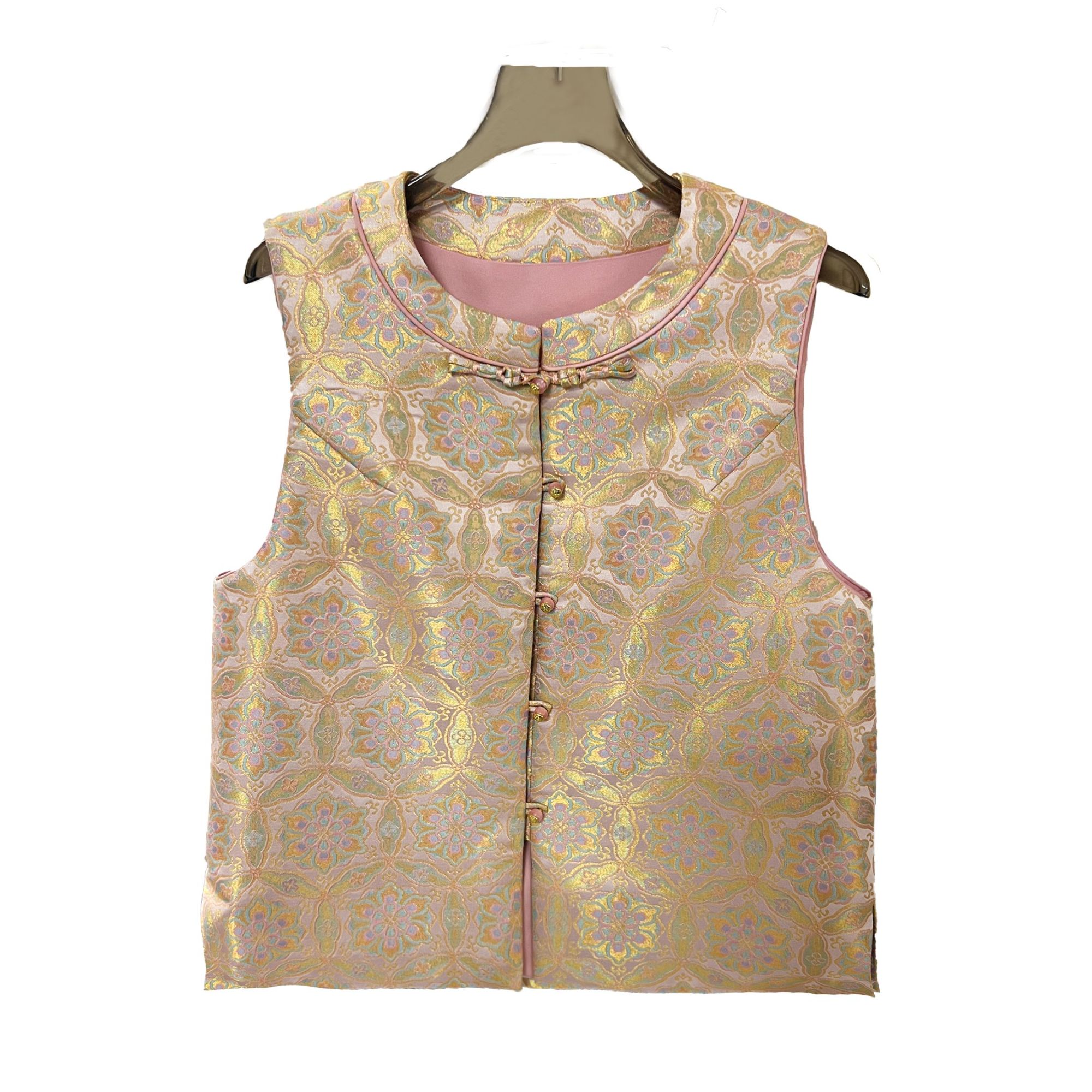 【熙妃】新中式加棉国风马甲坎肩女冬复古提花盘扣新中式新中式马甲