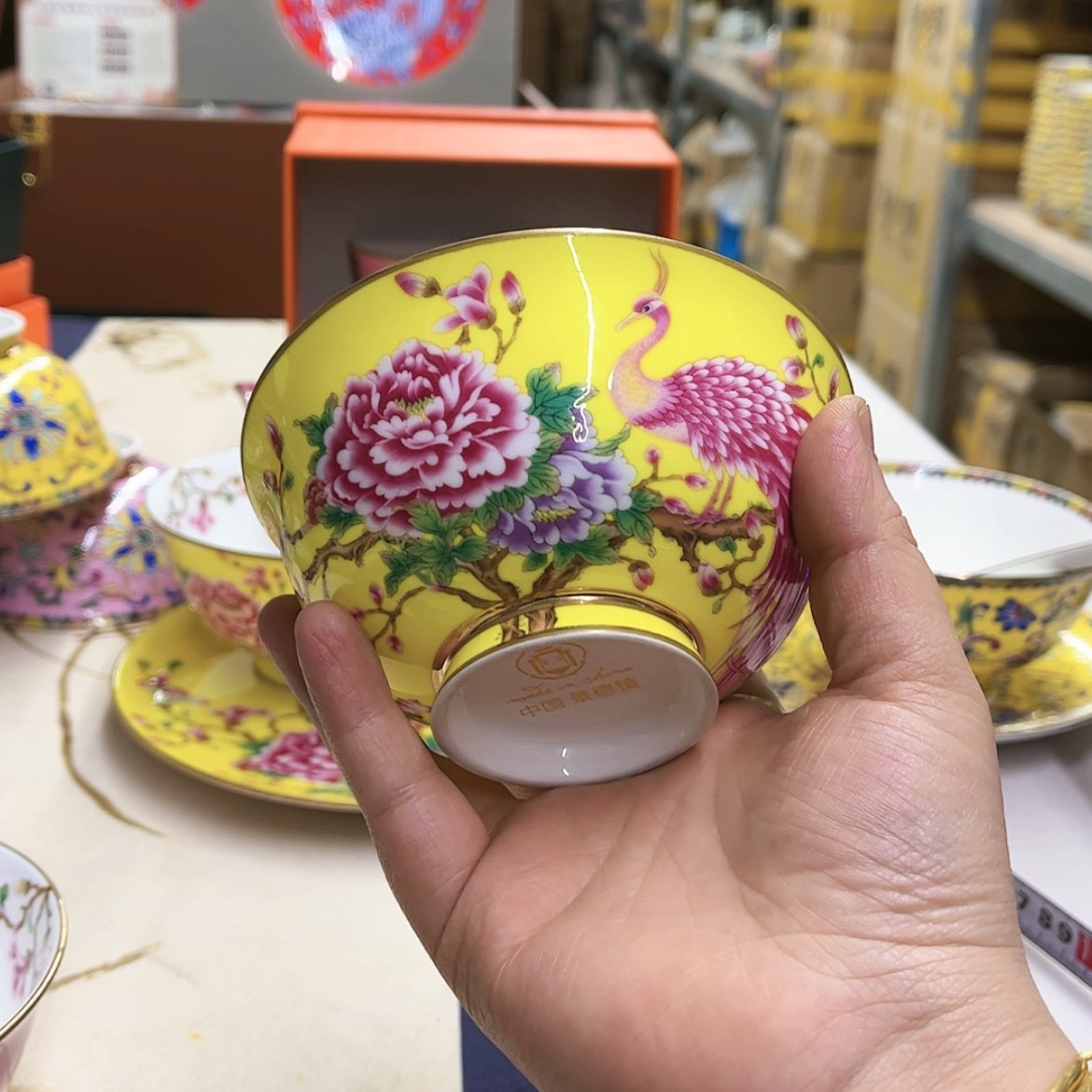 【闪购商品】骨瓷4.5英寸6黄。。。。。。。