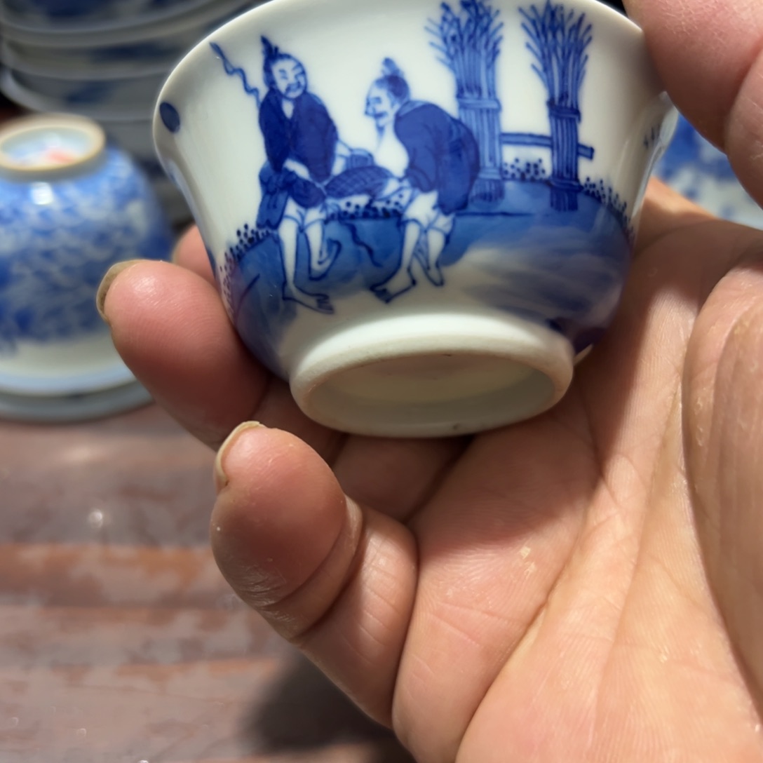 谷*青花瓷器茶杯系列套装茶杯