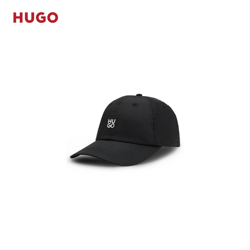 HUGO雨果博斯男士2025秋季新款时尚休闲堆叠标志斜纹帽50544389