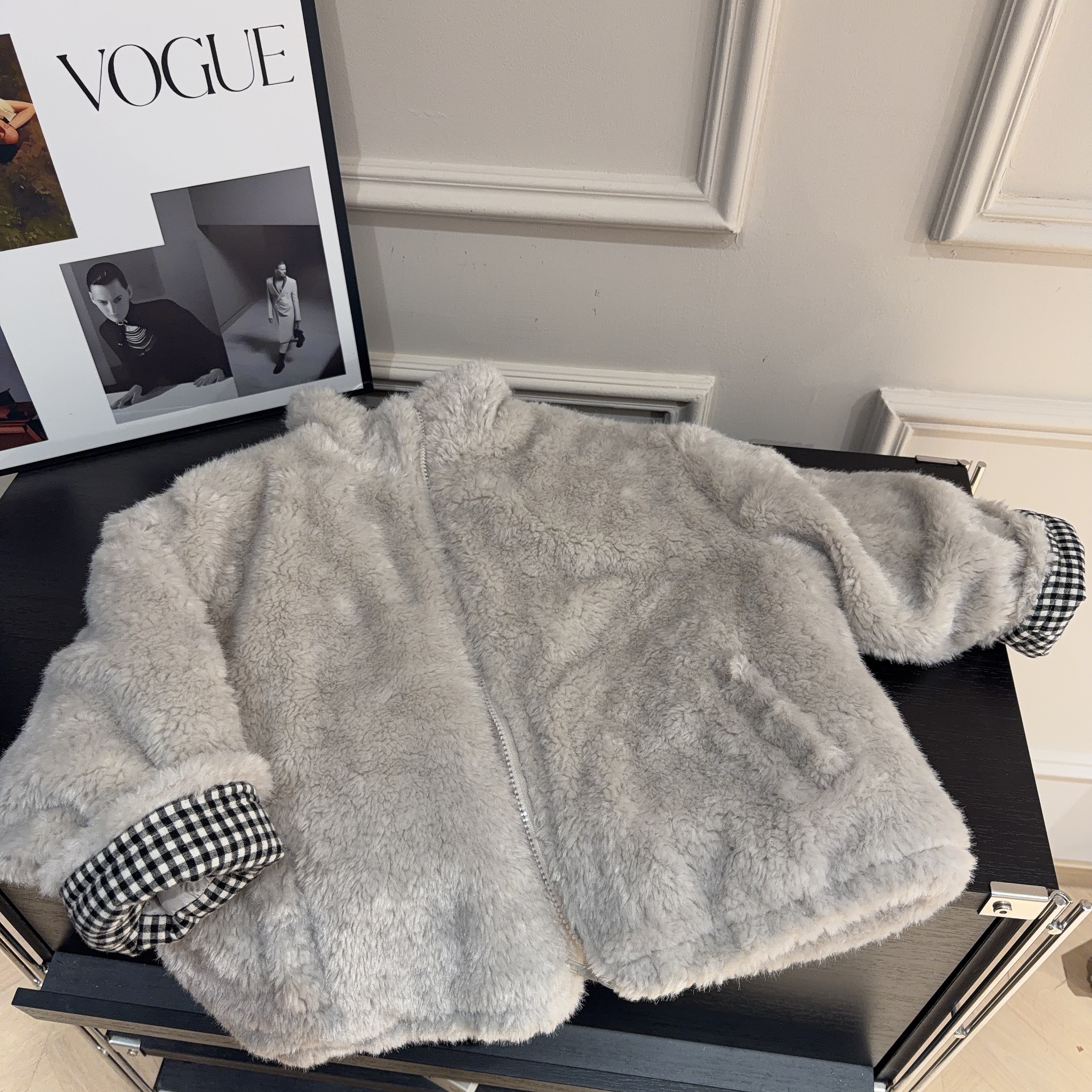 【两个小盆友】冬款韩版休闲男女童纯色时尚加厚保暖棉服外套886277