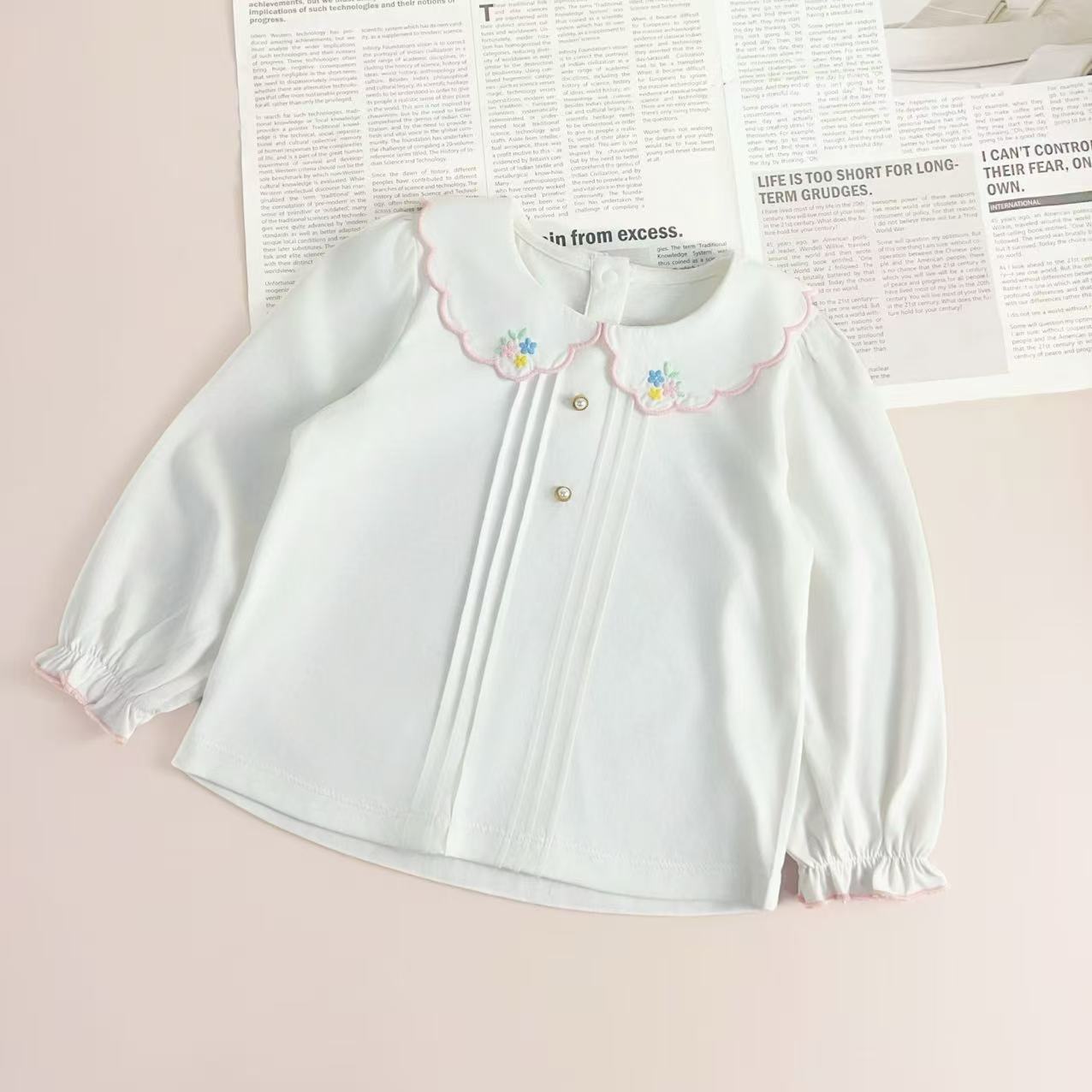 H2602新款女宝时髦百搭卫衣打底衫