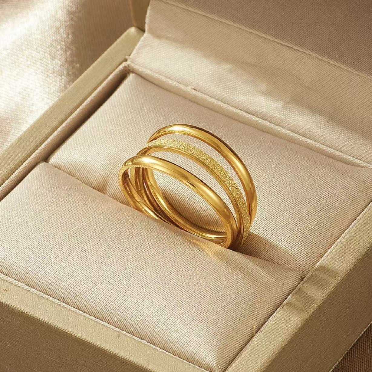 【新号开播】气质三生三世素圈3件套戒指送闺蜜送女友