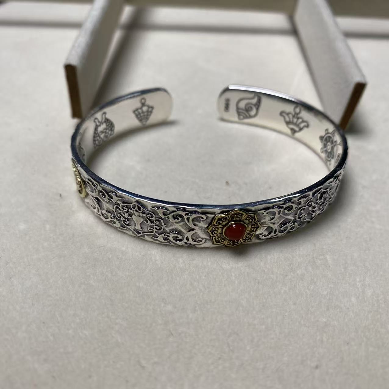 925银仿珍珠手镯 银饰手镯-（多样性发其一）