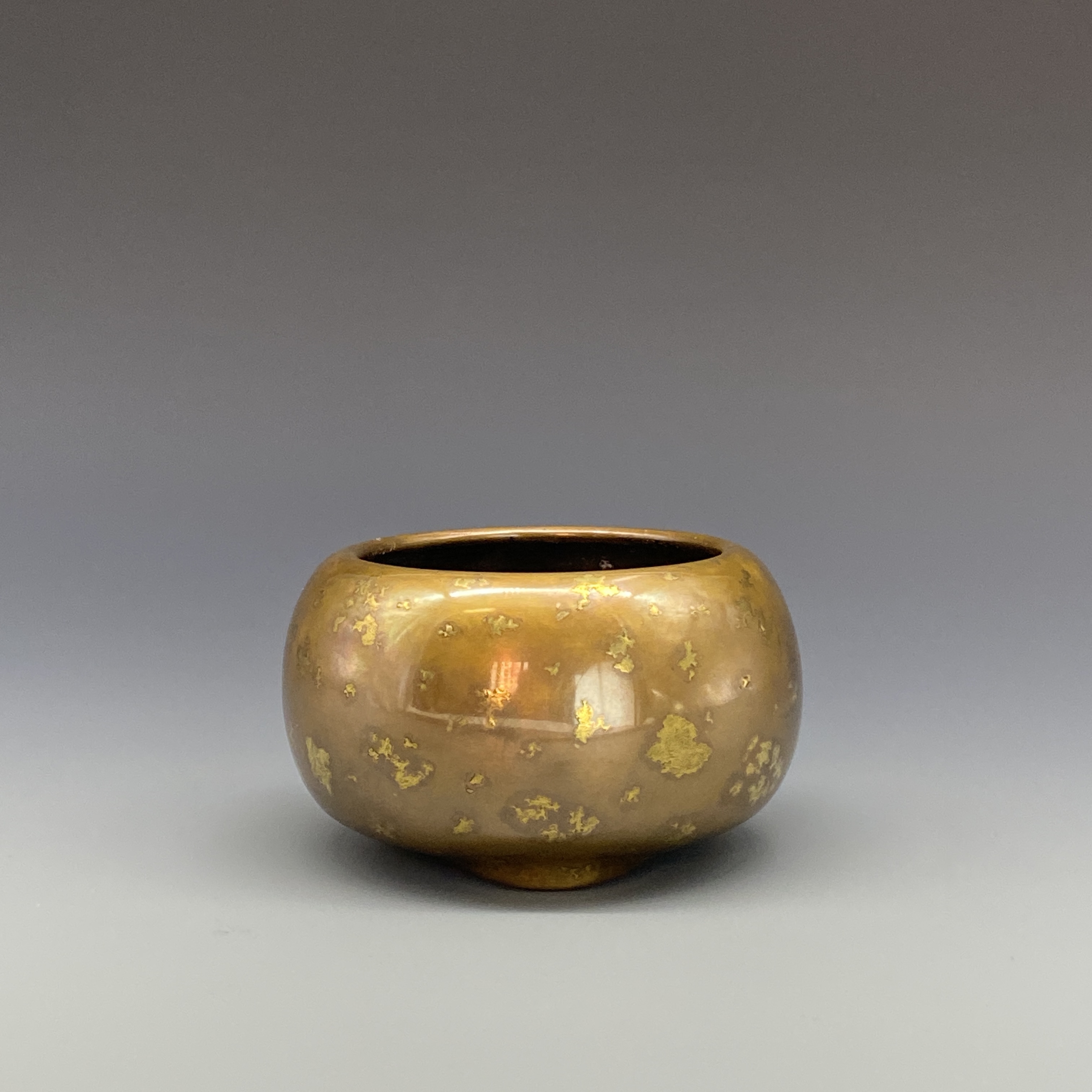 伴庐香堂周月康制点金钵式炉陈设摆放高端经典铜香炉香口径7.8cm