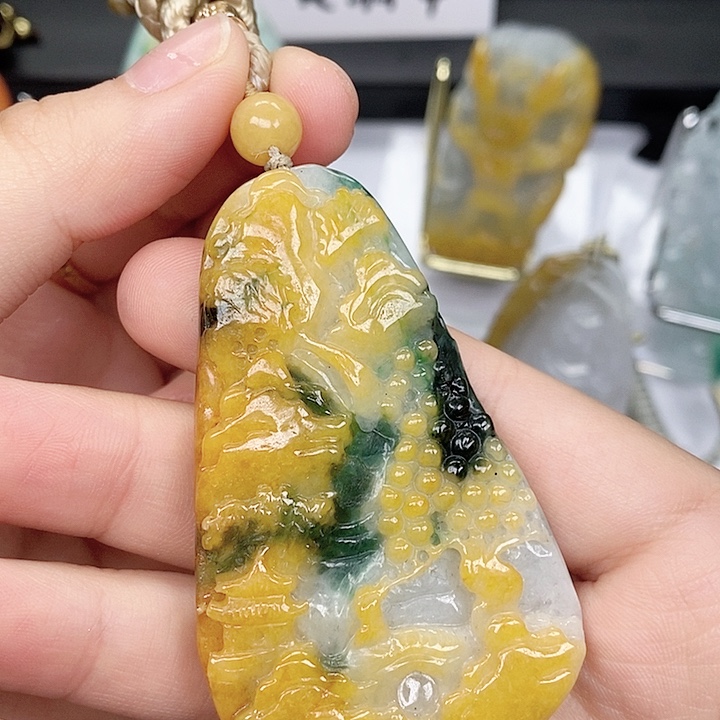 颈饰未镶嵌翡翠翡翠A货