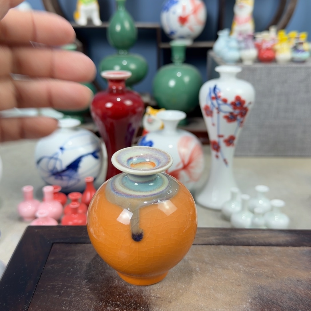 陶瓷手工小花器摆件