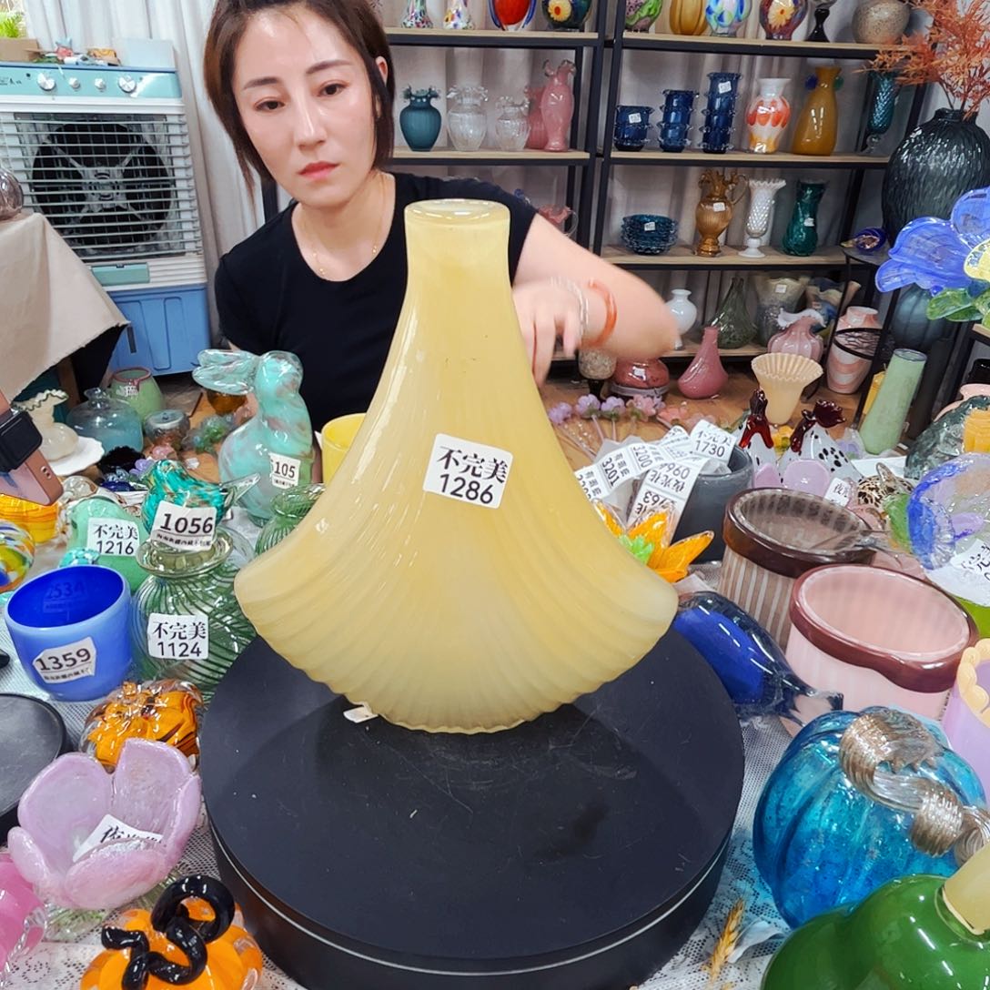 家悦琉璃花瓶摆件1286