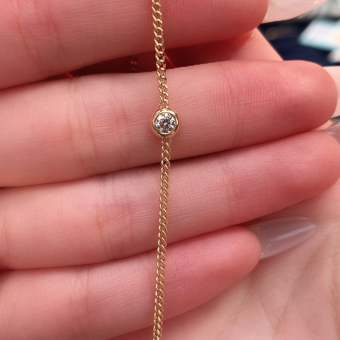 钻石手链18K金镶嵌18k金钻石手链