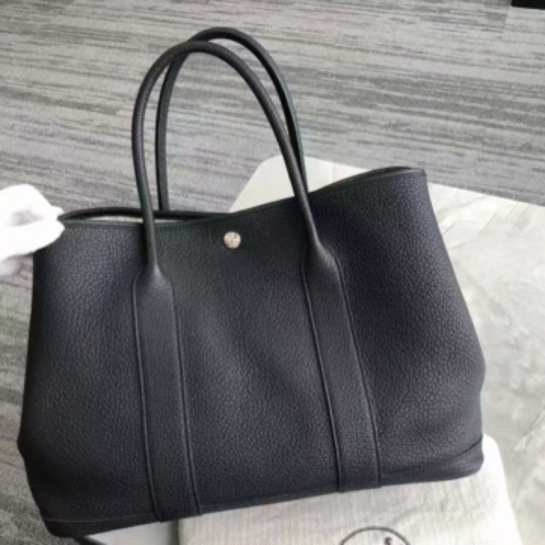 99新 Hermes/爱马仕 【嘻哈专属】/D2855/黑银花园手提包