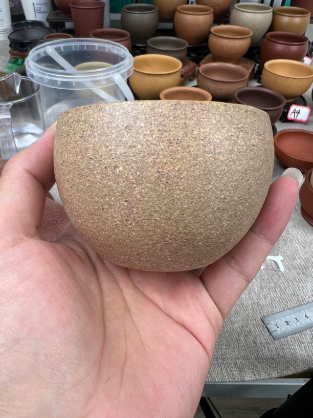 紫砂纯原矿 青降坡 24目 200毫升 禅定杯