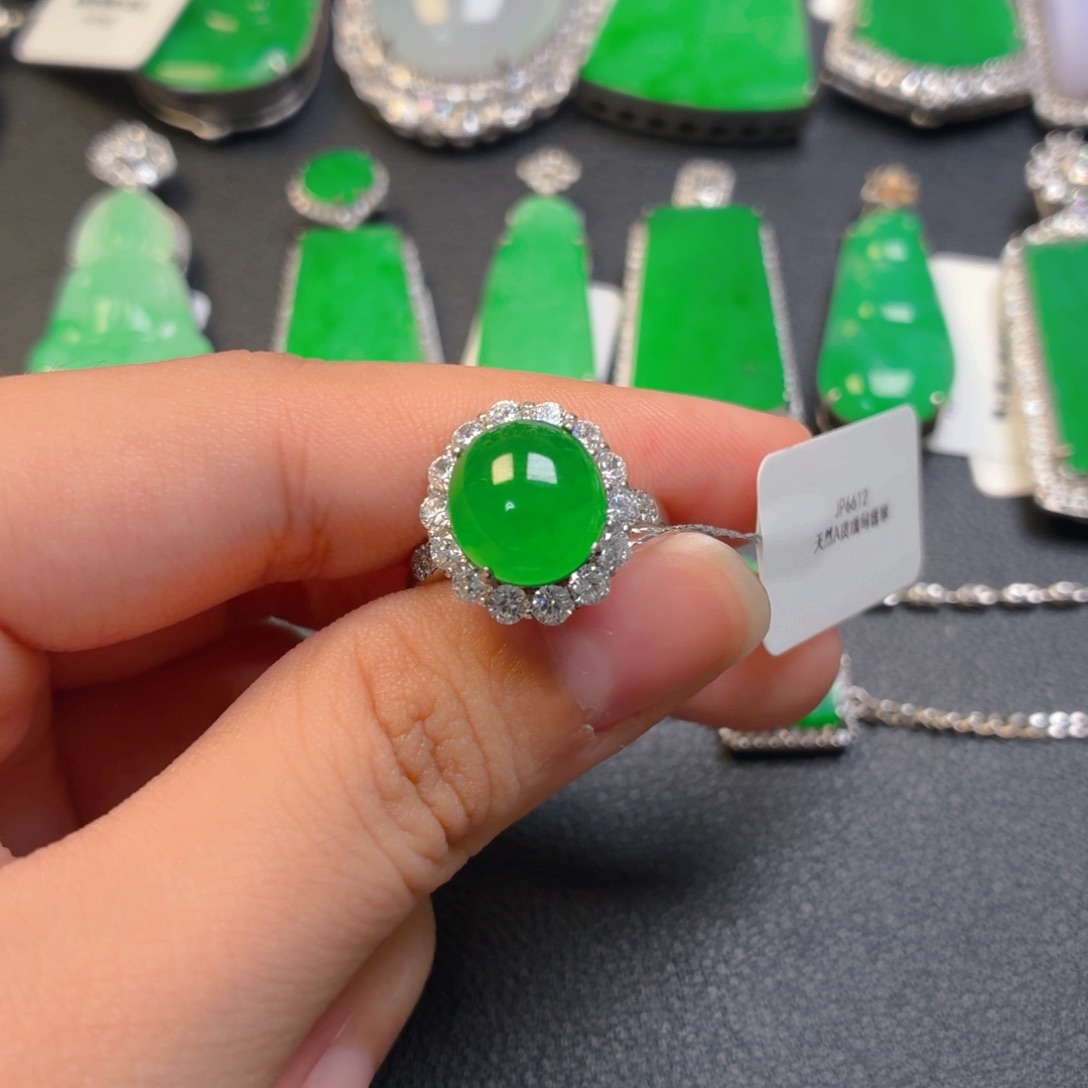 翡翠银S925镶嵌颈饰