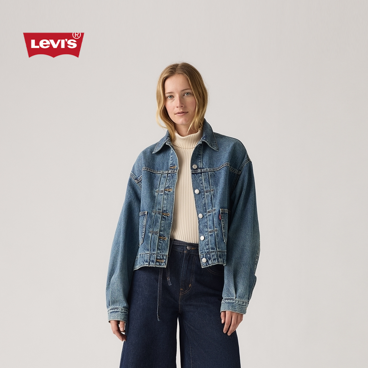 【商场同款】Levi's李维斯25年新款女士美式牛仔夹克外套003NQ-0003