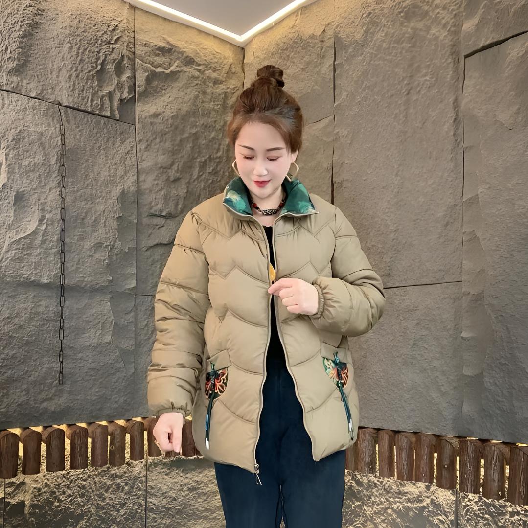 2024冬季新款新中式洋气韩版保暖休闲加厚加棉百搭女士休闲外套