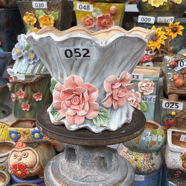 紫砂花盆粗陶材质多肉花盆