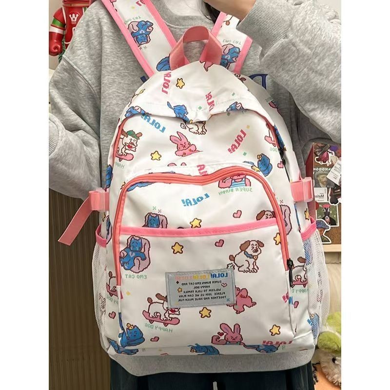 新款高颜值小众书包初高中学生原创大容量电脑包双肩包百搭背包女