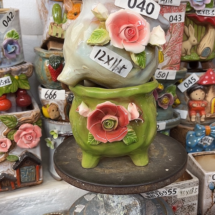 粗陶材质多肉花盆