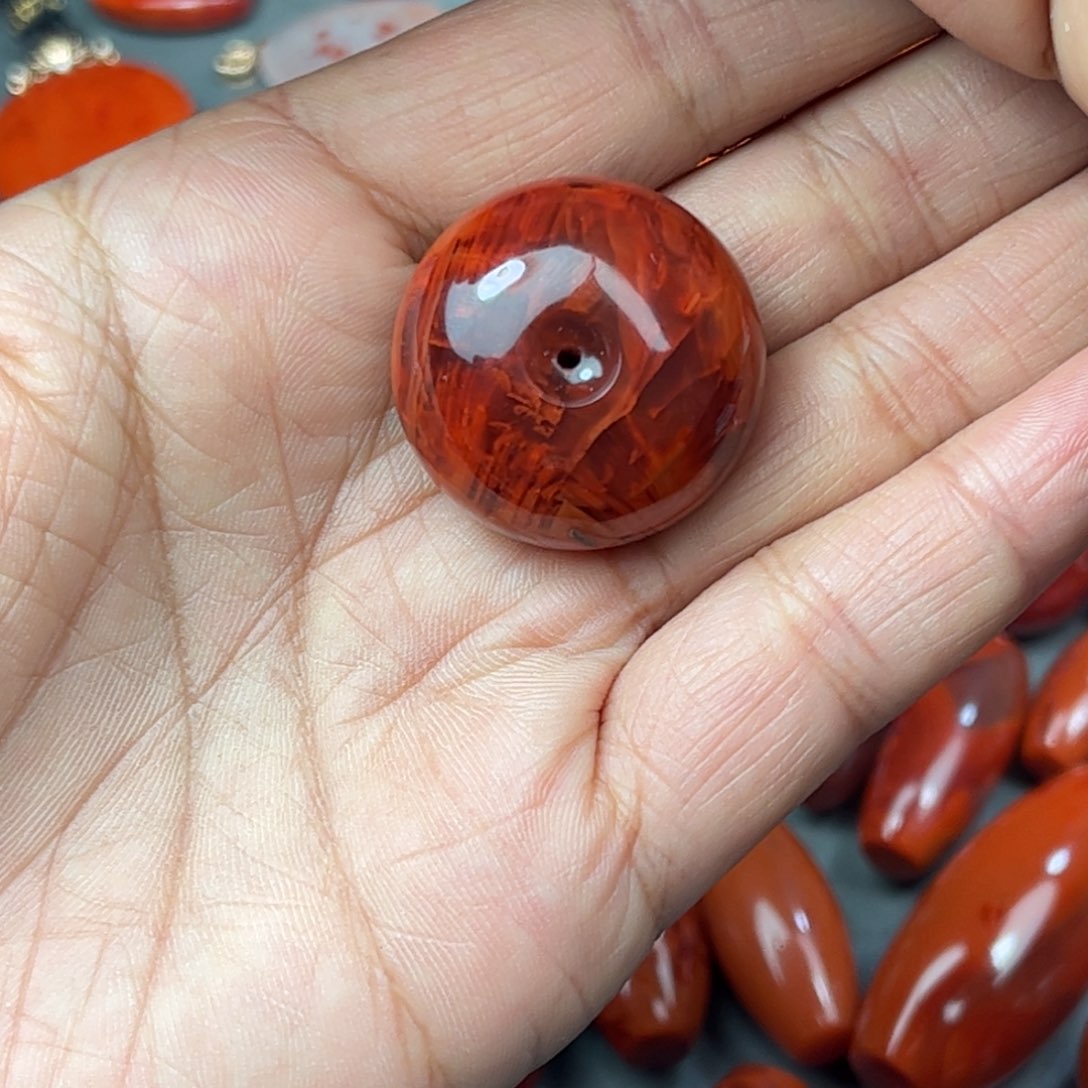 南红玛瑙平安扣未镶嵌